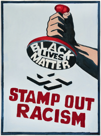 A repurposing of a WW2 poster for Black Lives Matter