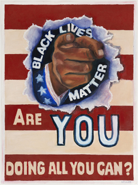 A repurposing of a WW2 poster for Black Lives Matter