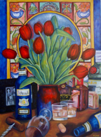 Infinite Regression of Alcoholism / Original Oil Painting by Melody Croft