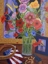 Infinite Regression of Gun Violence / Original Oil Painting by Melody Croft
