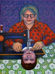 Mending My Inner Child / Original Oil Painting by Melody Croft