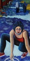 The Lady of Smiles  / Original Oil Painting by Melody Croft