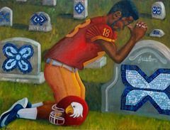 When He takes Both Kness / Original Oil Paintings Melody Croft